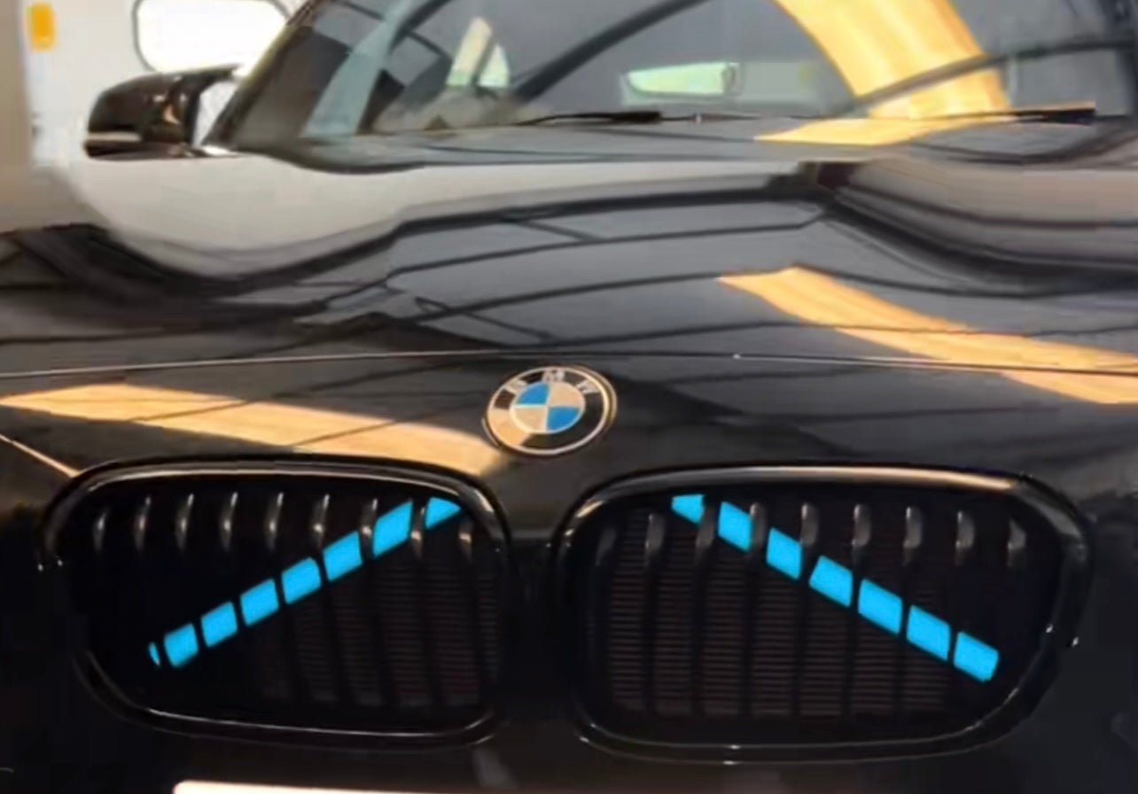 BMW Reflective V Brace Grille Vinyl Overlays