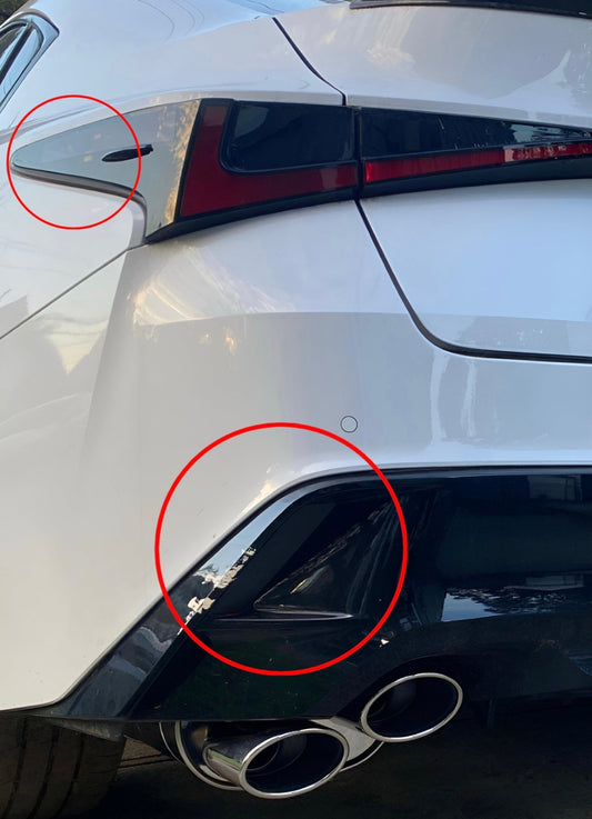 Lexus IS Rear Reflectors Delete 2021+ Tint/Gloss